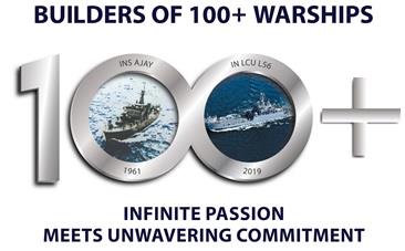 100+ BUILDERS OF 100+ WARSHIPS INFINITE PASSION MEETS UNWAVERING COMMITMENT logo