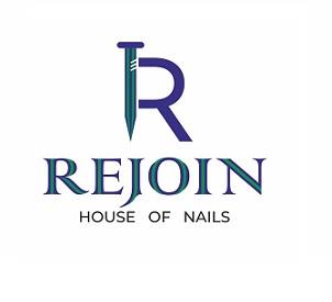 REJOIN WITH R LOGO AND TAG LINE HOUSE OF NAILS logo