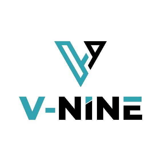 V-NINE WITH THE DEVICE OF V logo