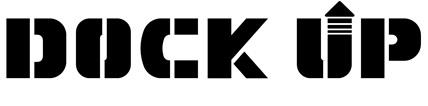 WORDS DOCK UP IN DESIGNED DEVICE FORM logo