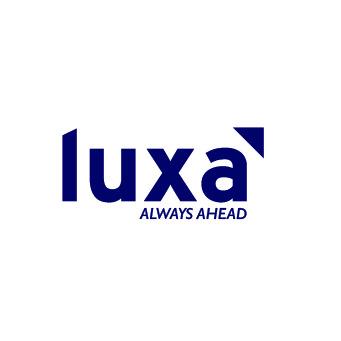 LUXA-ALWAYS AHEAD WITH DEVICE logo