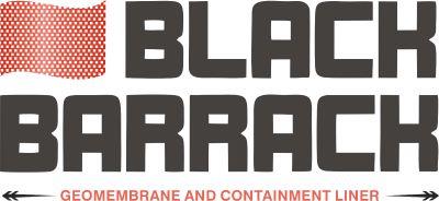 BLACK BARRACK WITH THE DEVICE OF FLAG logo
