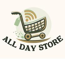 “ALL DAY STORE” — with the device of shopping trolley. logo