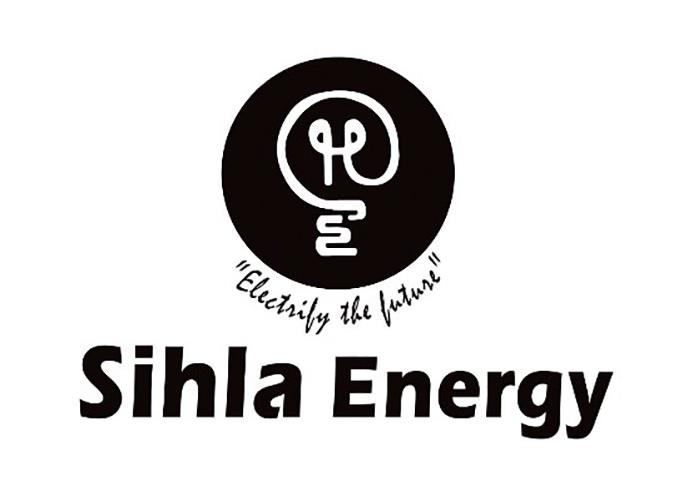 The brandname SIHLA ENERGY with a device and tagline ELECTRIFY THE FUTURE logo