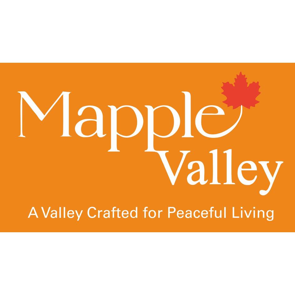 MAPPLE VALLEY "A VALLEY CRAFTED FOR PEACEFUL LIVING" logo