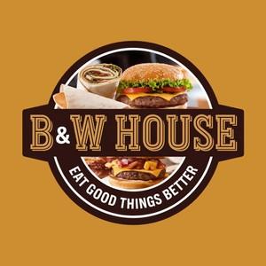 B & W HOUSE - EAT GOOD THINGS BETTER logo