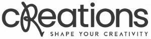 Creations Shape Your Creativity Label. logo