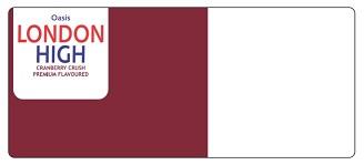 OASIS LONDON HIGH CRANBERRY CRUSH PREMIUM FLAVOURED logo