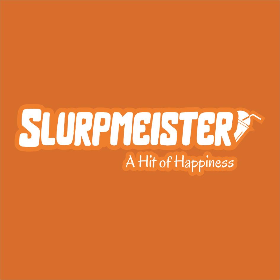 SLURPMEISTER with tagline A Hit of Happiness logo