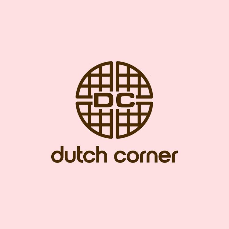 Dutch Corner with a logo and containing words DC with Pink backdrop logo