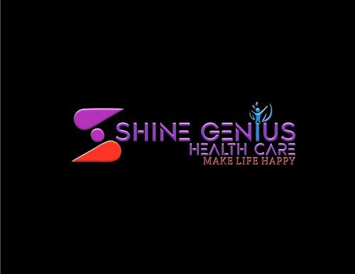 S SHINE GENIUS HEALTH CARE MAKE LIFE HAPPY logo
