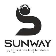 SUNWAY With Logo and Slogan (A different world of hardware) logo