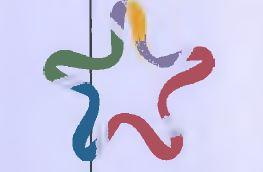 DEVICE OF STAR WITH MULTIPLE COLOUR logo