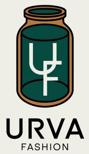 URVA FASHION WITH DEVICE OF JAR AND UF logo