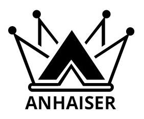 ANHAISER ALONG WITH A DESIGN REPRESENTING LETTER "A" IN FORM OF A CROWN logo