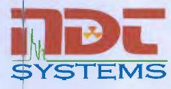 NDT SYSTEMS (Written in a special manner, with logo ) logo
