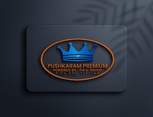ARTISTIC DEVICE OF P.A.V GROUP WITH PUSHKARAM PREMIUM logo