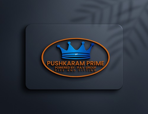 ARTISTIC DEVICE OF P.A.V GROUP WITH PUSHKARAM PRIME logo