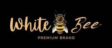 White Bee (With Tagline Premium Brand) logo