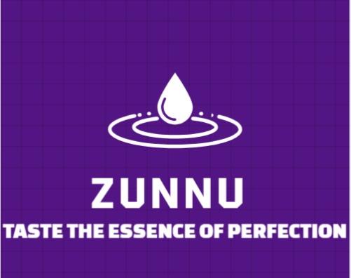ZUNNU with a tagline TASTE THE ESSENCE OF PERFECTION logo
