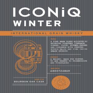 ICONIQ WINTER INTERNATIONAL GRAIN WHISKY (device mark) logo