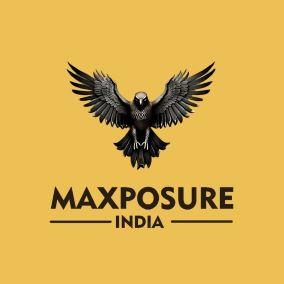 Device of Eagle with word phrase Maxposure India logo