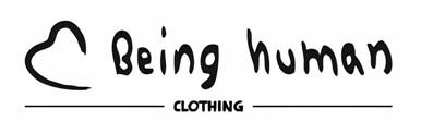 BEING HUMAN CLOTHING WITH DEVICE OF HEART logo