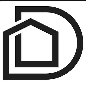 Home Symbol with letter D aligned with outline of Home logo