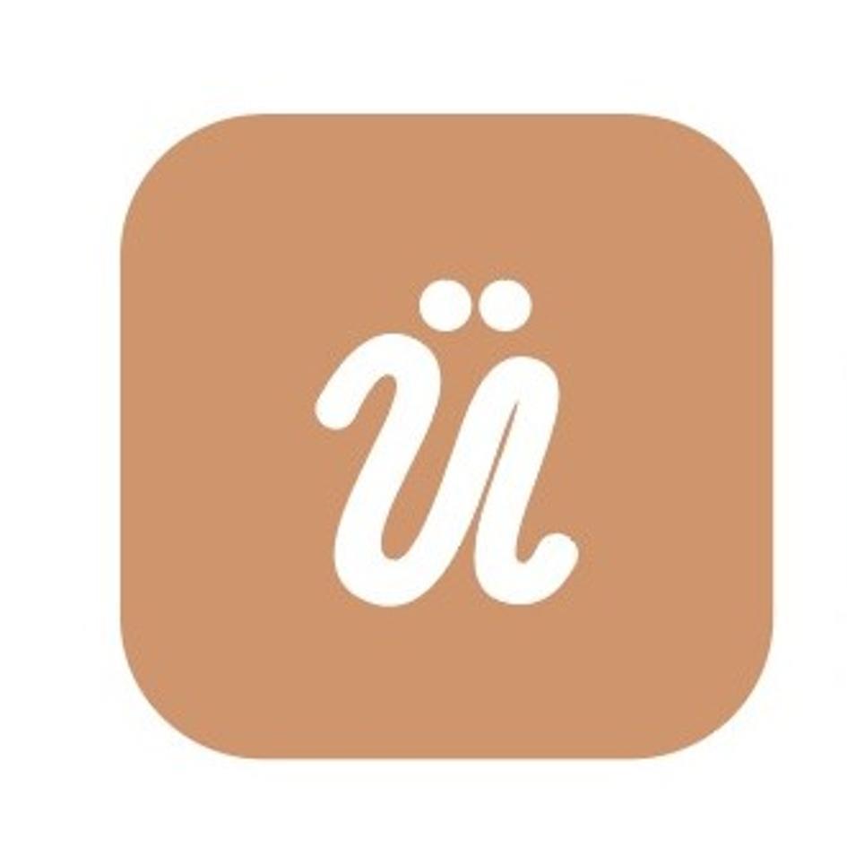 Stylized device mark consisting of a minimal icon representing mother and child logo
