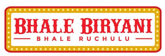 BHALE BIRYANI As per color combination design label logo