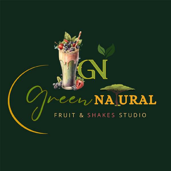 GN GREEN NATURAL FRUIT & SHAKES STUDIO logo