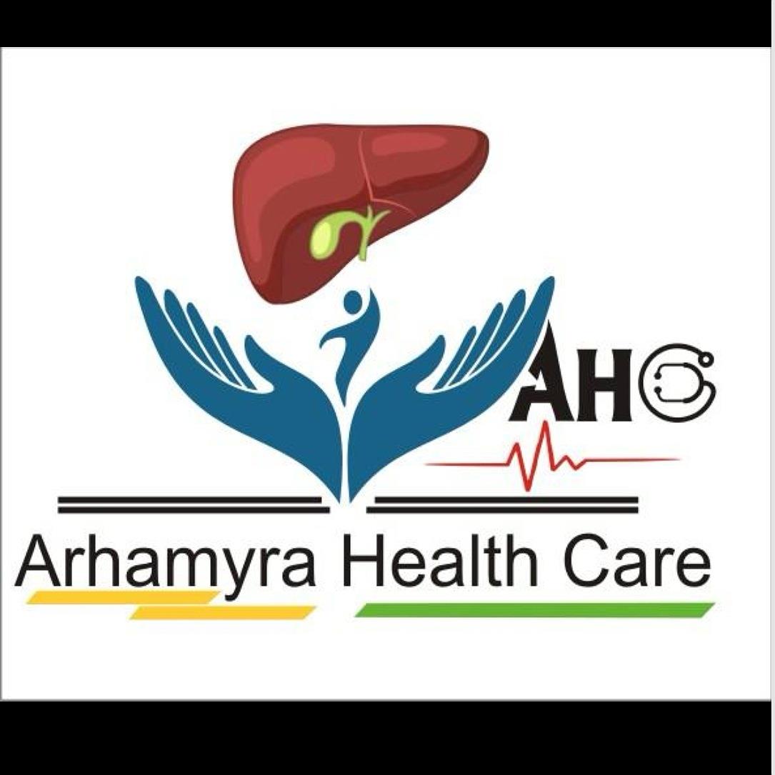 ARHAMYRA HEALTH CARE WITH DEVICE OF AHC logo