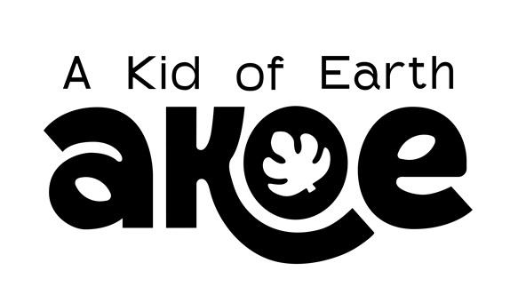 akoe with tagline A Kid of Earth logo