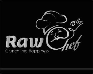 raw chef crunch into happiness (With Device) logo