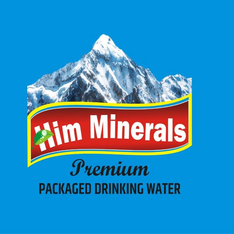 HIM MINERALS - PREMIUM PACKAGED DRINKING WATER logo