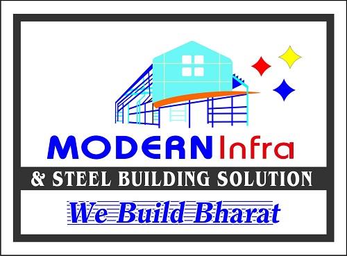 MODERN INFRA & STEEL BUILDING SOLUTION We Build Bharat logo