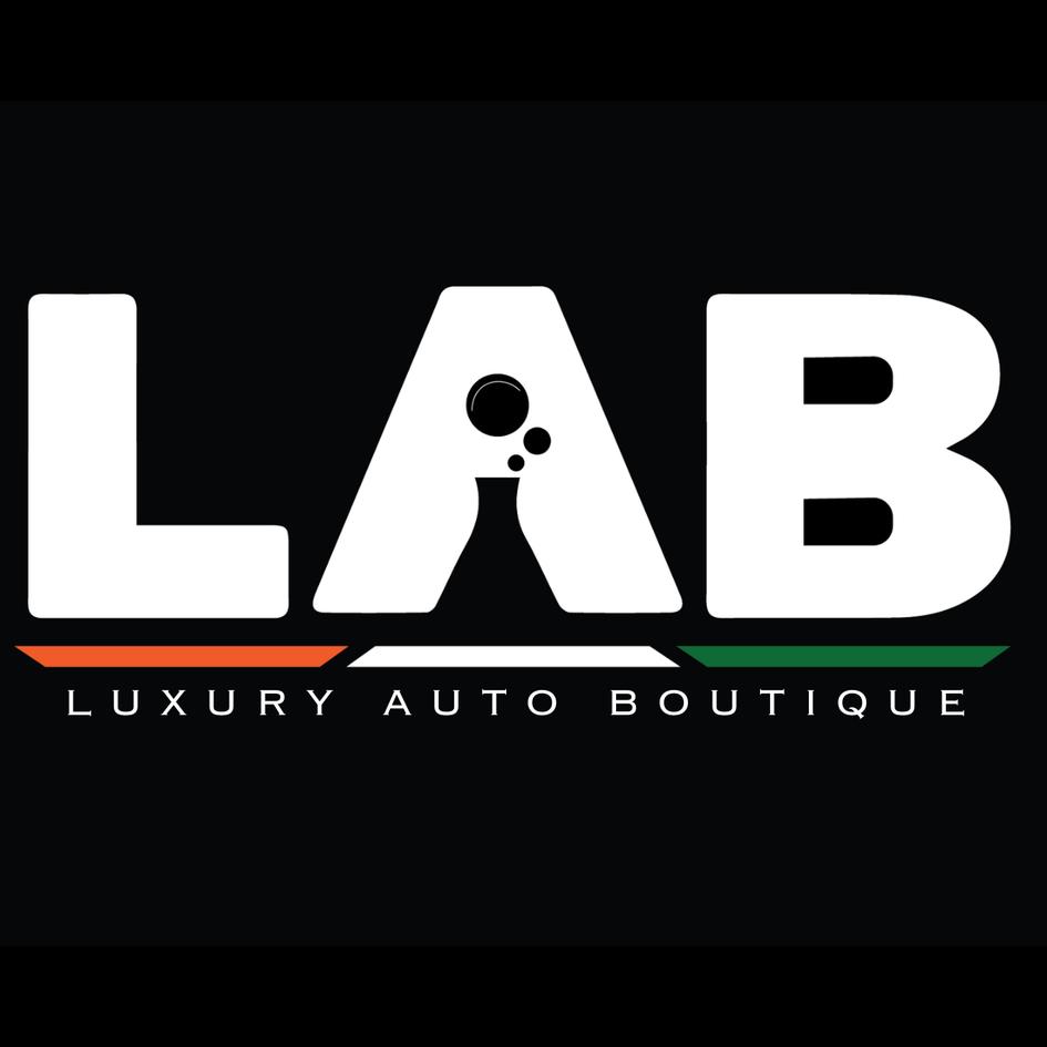 LAB along with tagling "LUXURY AUTO BOUTIQUE" logo