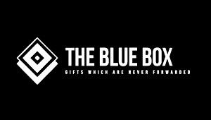 The Blue Box Gifts which are never forwarded (With Device) logo