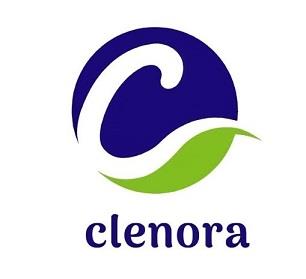 clenora with the device of C logo