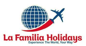 LA FAMILIA HOLIDAYS with tagline Experience The World, Your Way logo