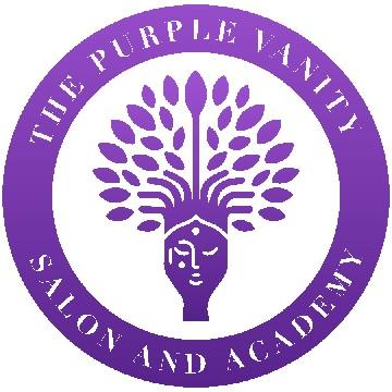 THE PURPLE VANITY SALON AND ACADEMY logo