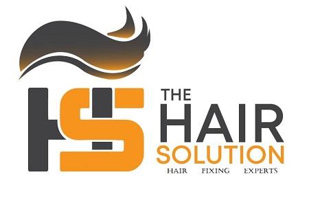 THE HAIR SOLUTION (HAIR FIXING EXPERTS) WITH DEVICE OF HS logo