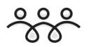 Mark represents a collective of individuals holding hands which showcases various kinds of support for individuals logo