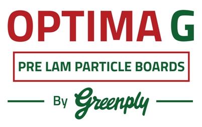OPTIMA G PRE LAM PARTICLE BOARDS By Greenply logo