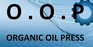 ORGANIC OIL PRESS WITH DEVICE OF O.O.P logo