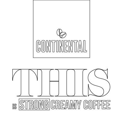 CONTINENTAL THIS IS STRONG CREAMY COFFEE logo