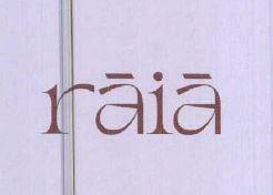 raia (written in own artistic way ) logo