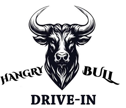HANGRY BULL DRIVE-IN with Device of Bull logo