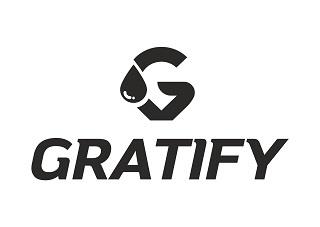 GRATIFY WITH DEVICE OF G AND WATER DROP logo