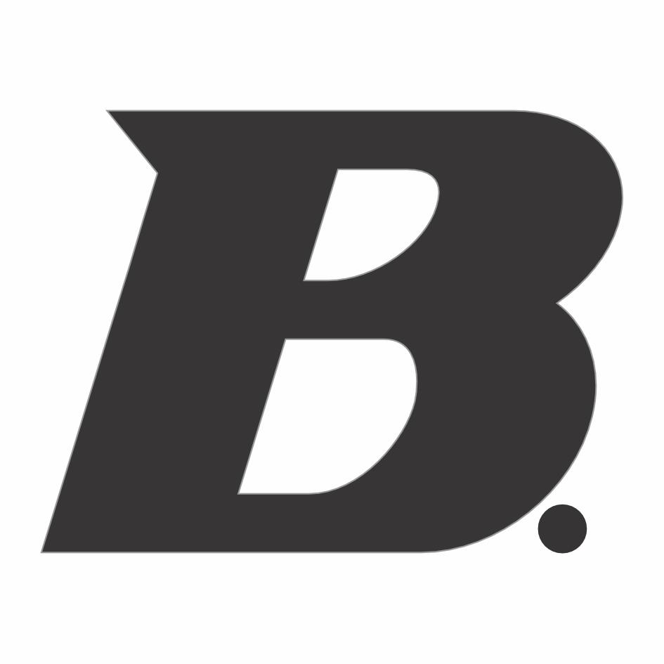 Dark letter withunique font in writingBdot logo